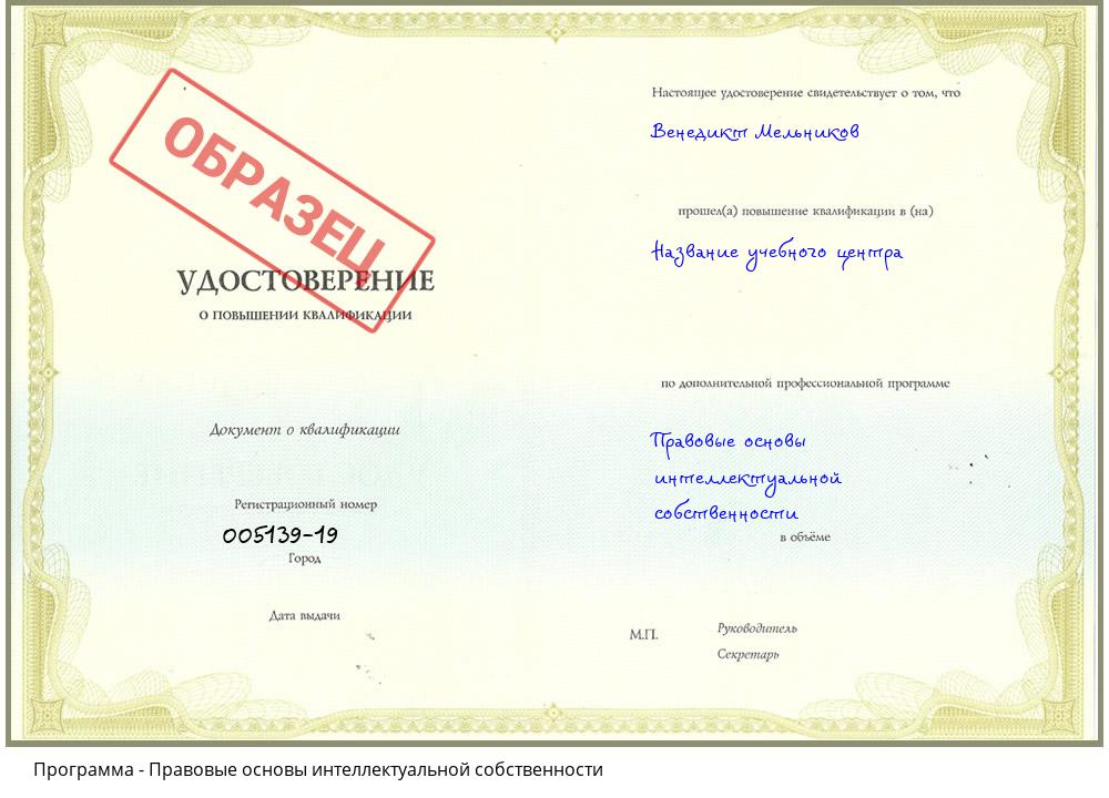 Правовые основы интеллектуальной собственности Севастополь