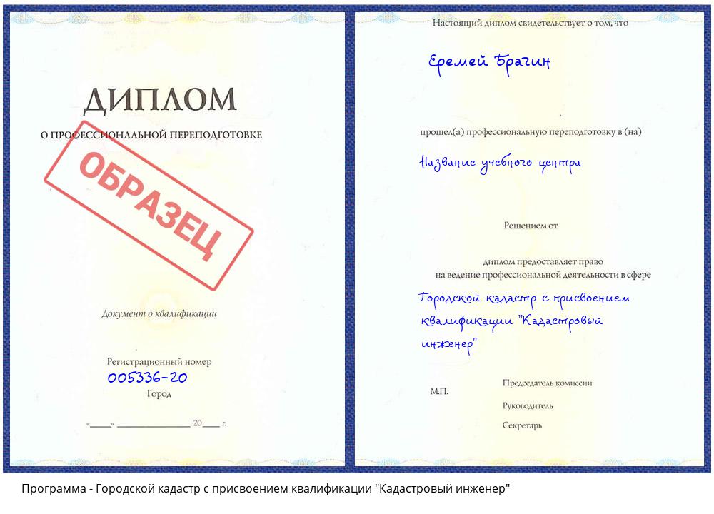 Городской кадастр с присвоением квалификации "Кадастровый инженер" Севастополь