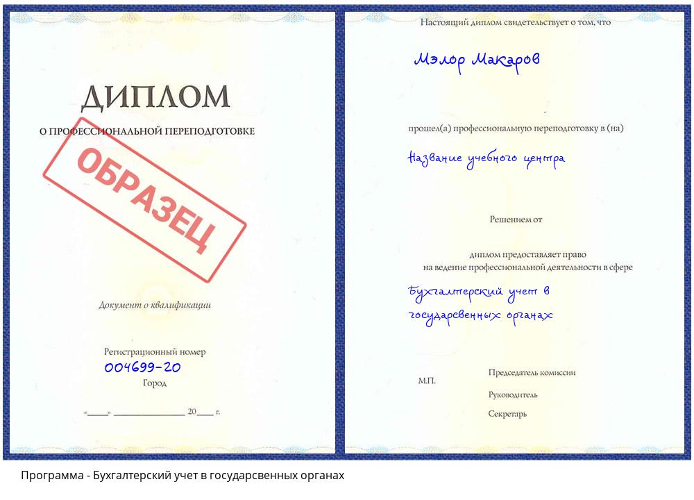 Бухгалтерский учет в государсвенных органах Севастополь